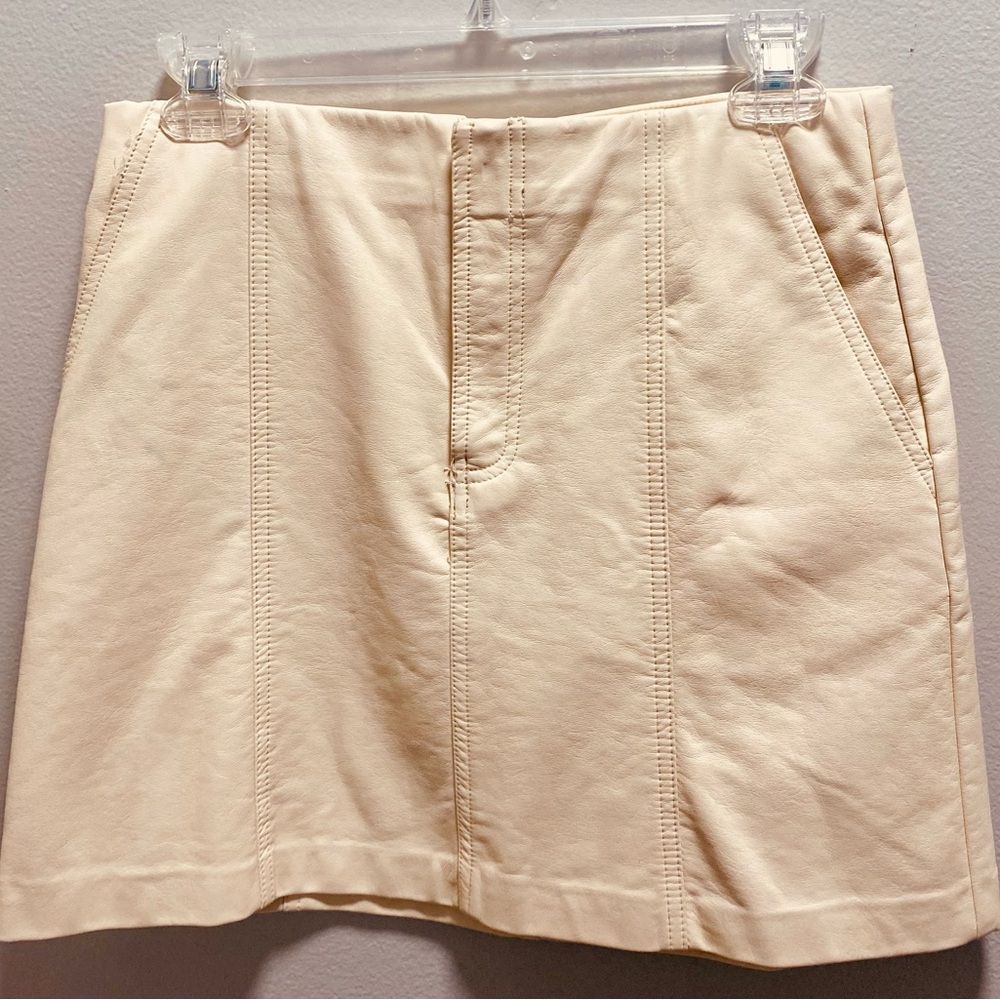 Zara Vegan Leather Skirt, Medium